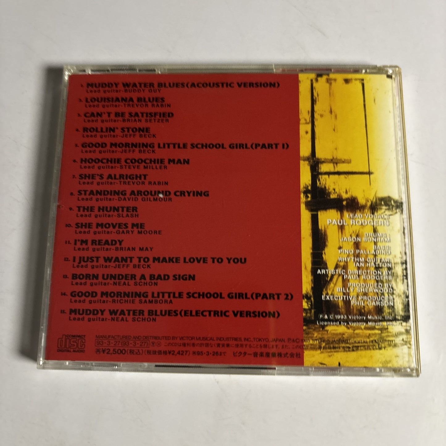 Paul Rodgers – Muddy Water Blues (A Tribute To Muddy Waters) (CD, 2006)  Japan