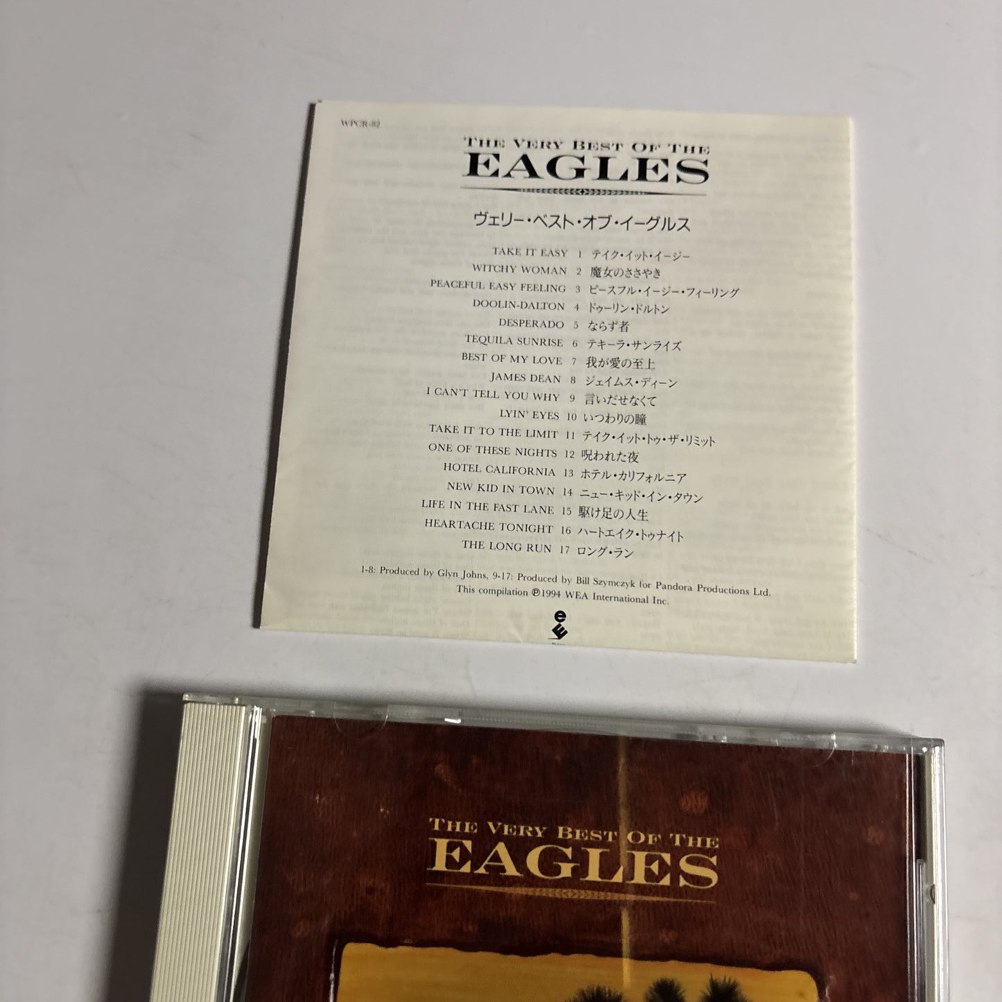 Eagles – The Very Best Of The Eagles (CD, 1994) Japan WPCR-82