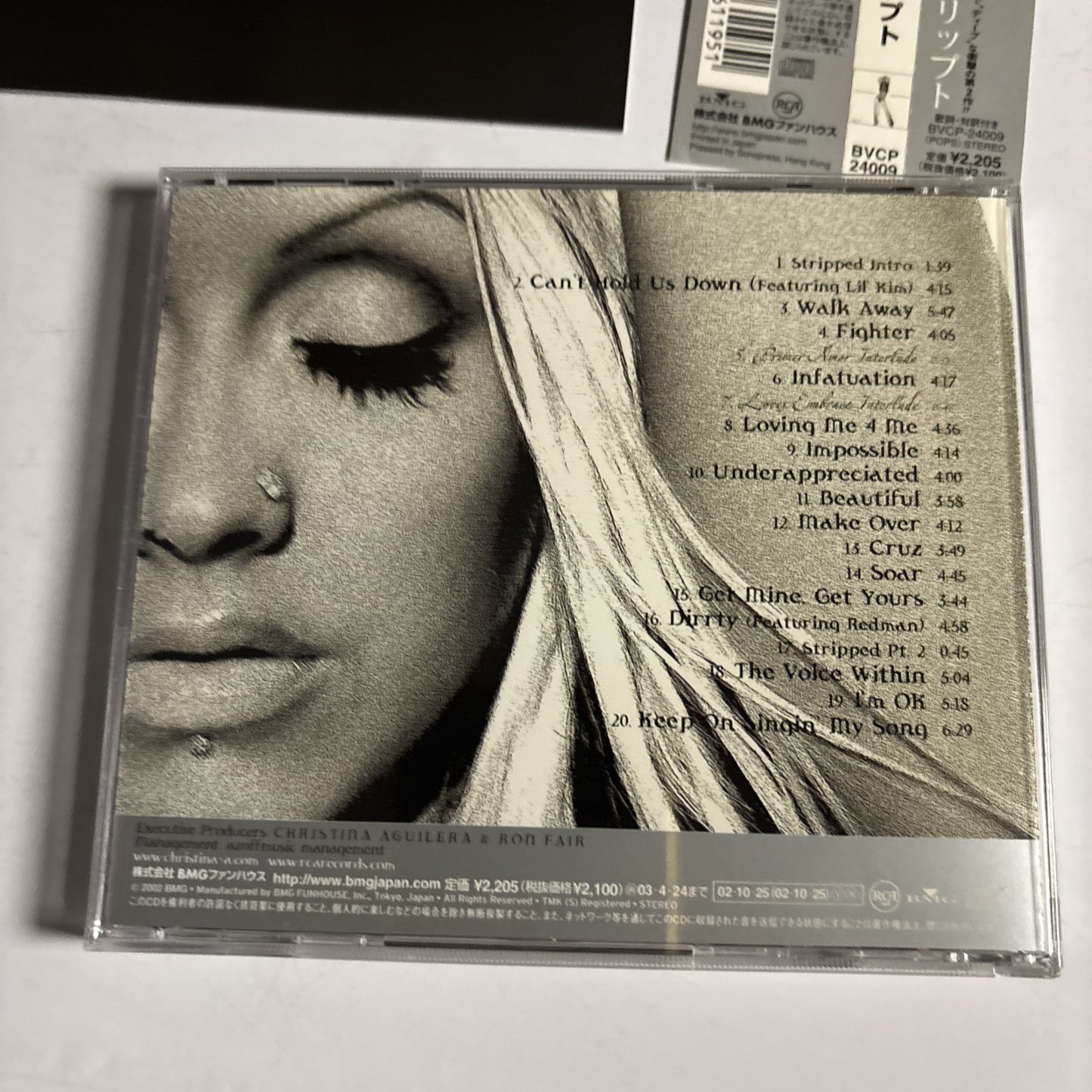 Christina Aguilera – Stripped (CD, 2002) Japan obi BVCP-24009