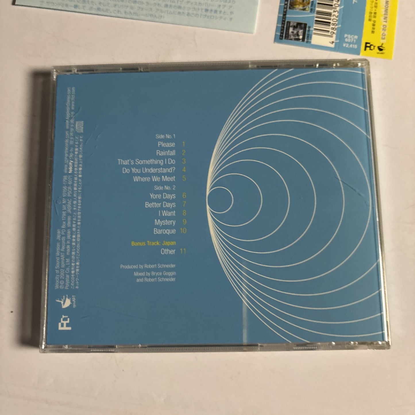 The Apples In Stereo – Velocity Of Sound (CD, 2002) Japan Bonus Track obi