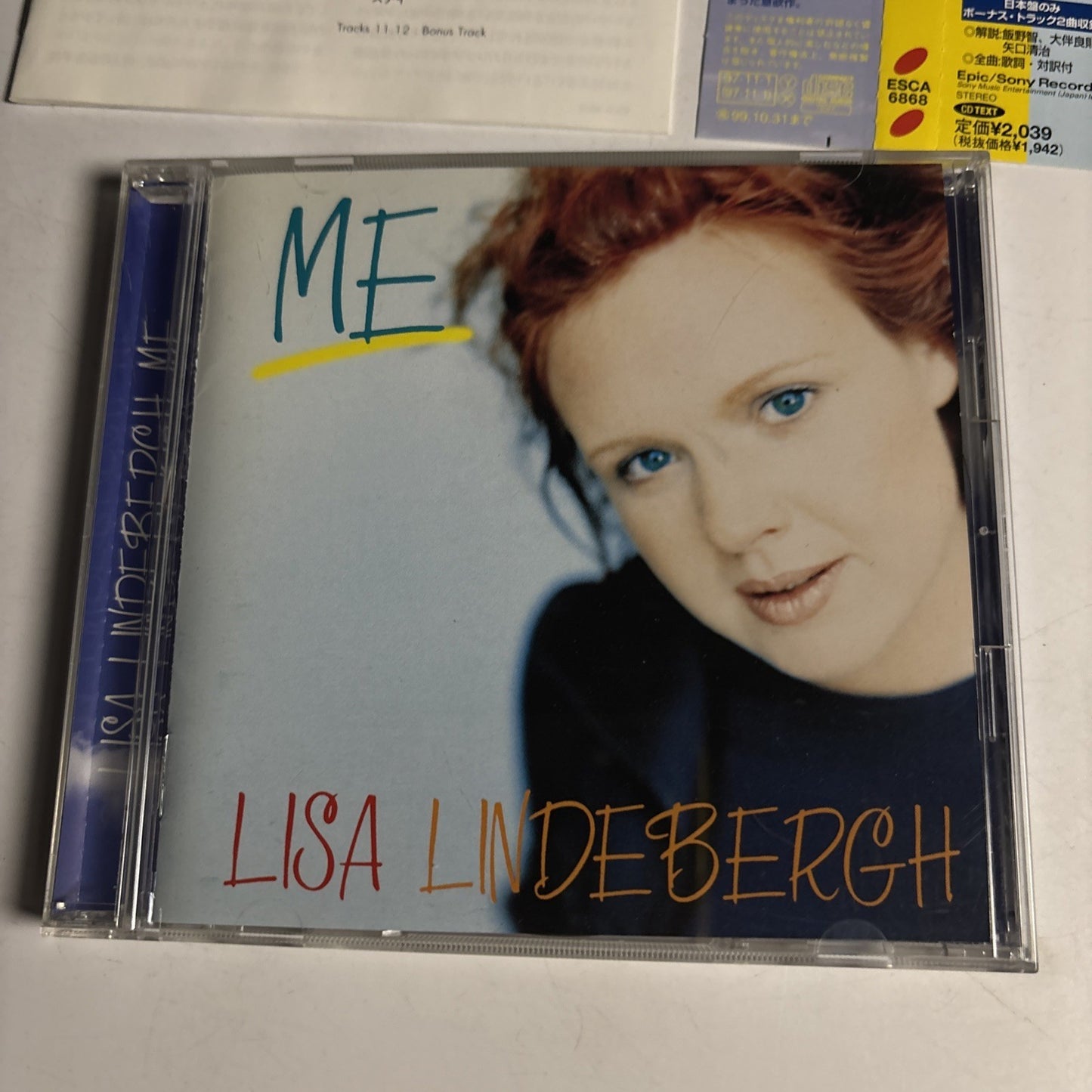 Lisa Lindebergh – Me (CD, 1997) Japan Bonus Track Obi ESCA 6868