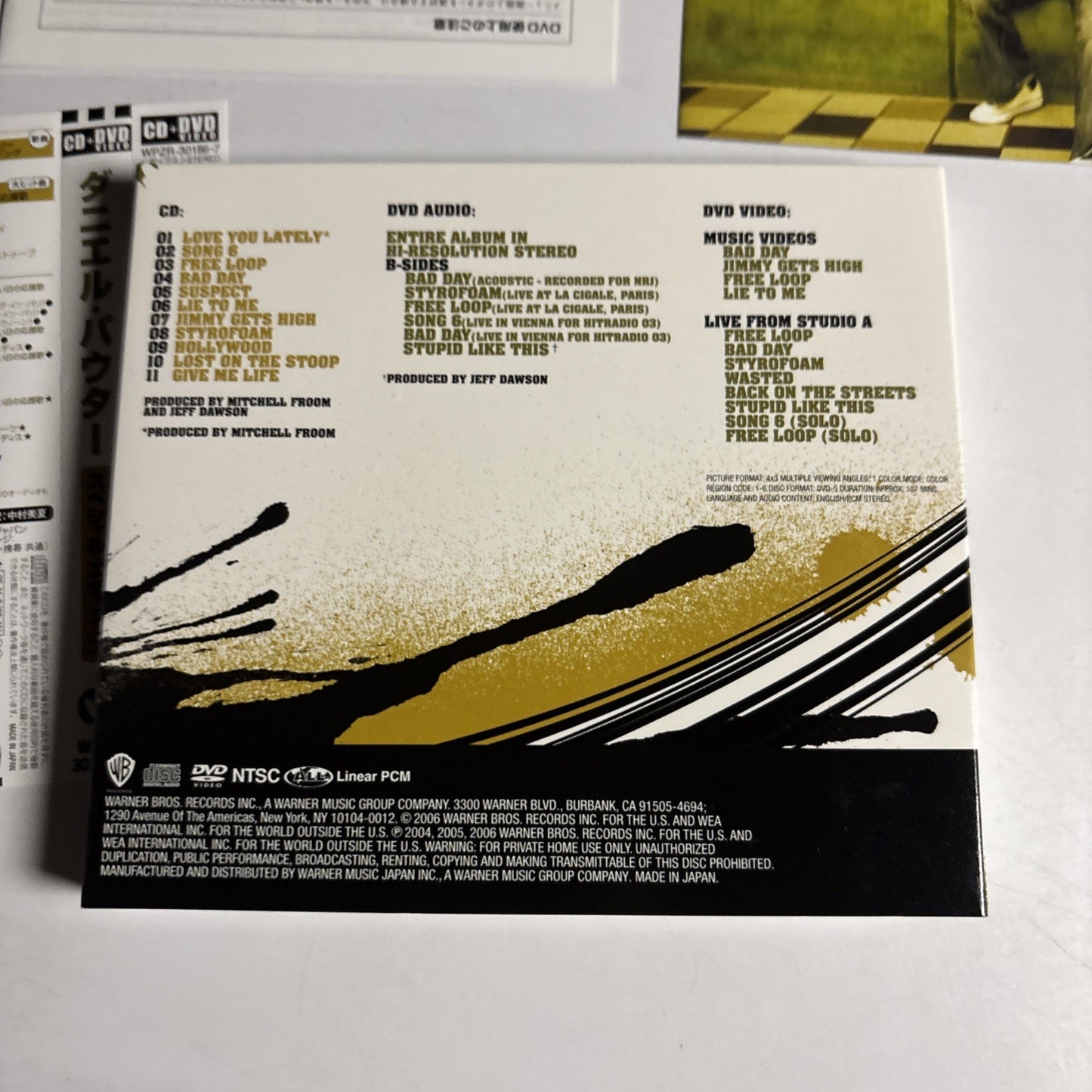 Daniel Powter – Daniel Powter (CD + DVD, 2006) Japan Bonus Track WPZR-30186/7