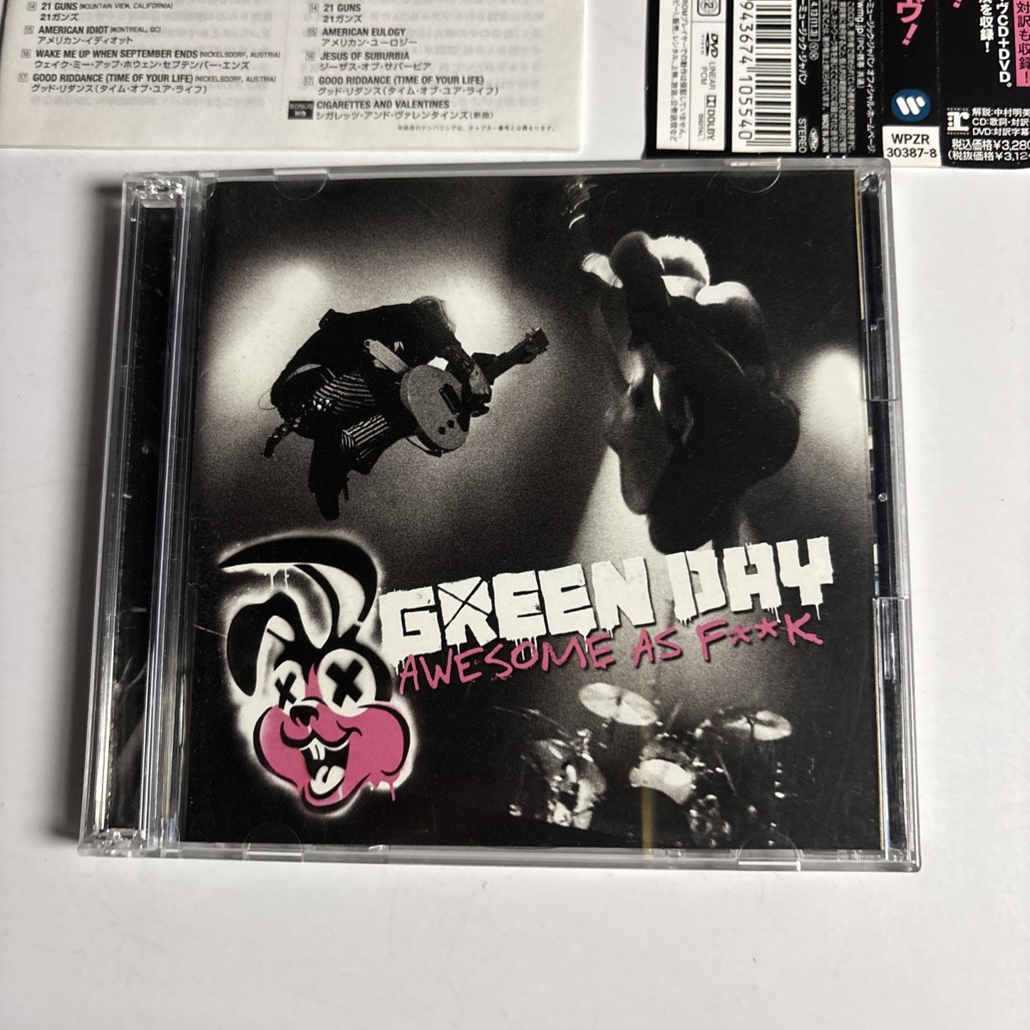 Green Day – Awesome As F**k (CD + DVD, 2011) Japan Obi DVD WPZR-30387-8