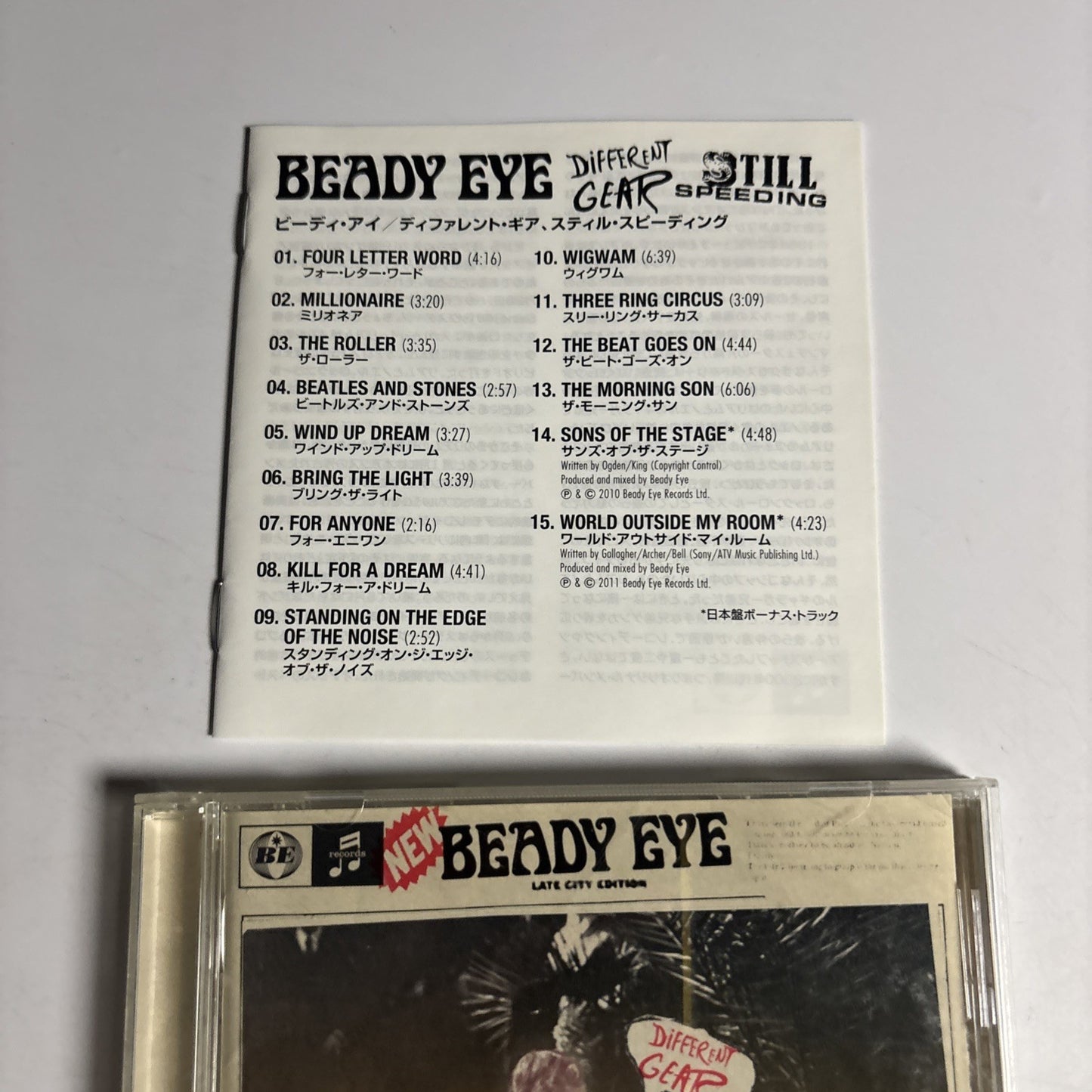 Beady Eye – Different Gear, Still Speeding (CD 2011) Japan Bonus Track SICP 3050