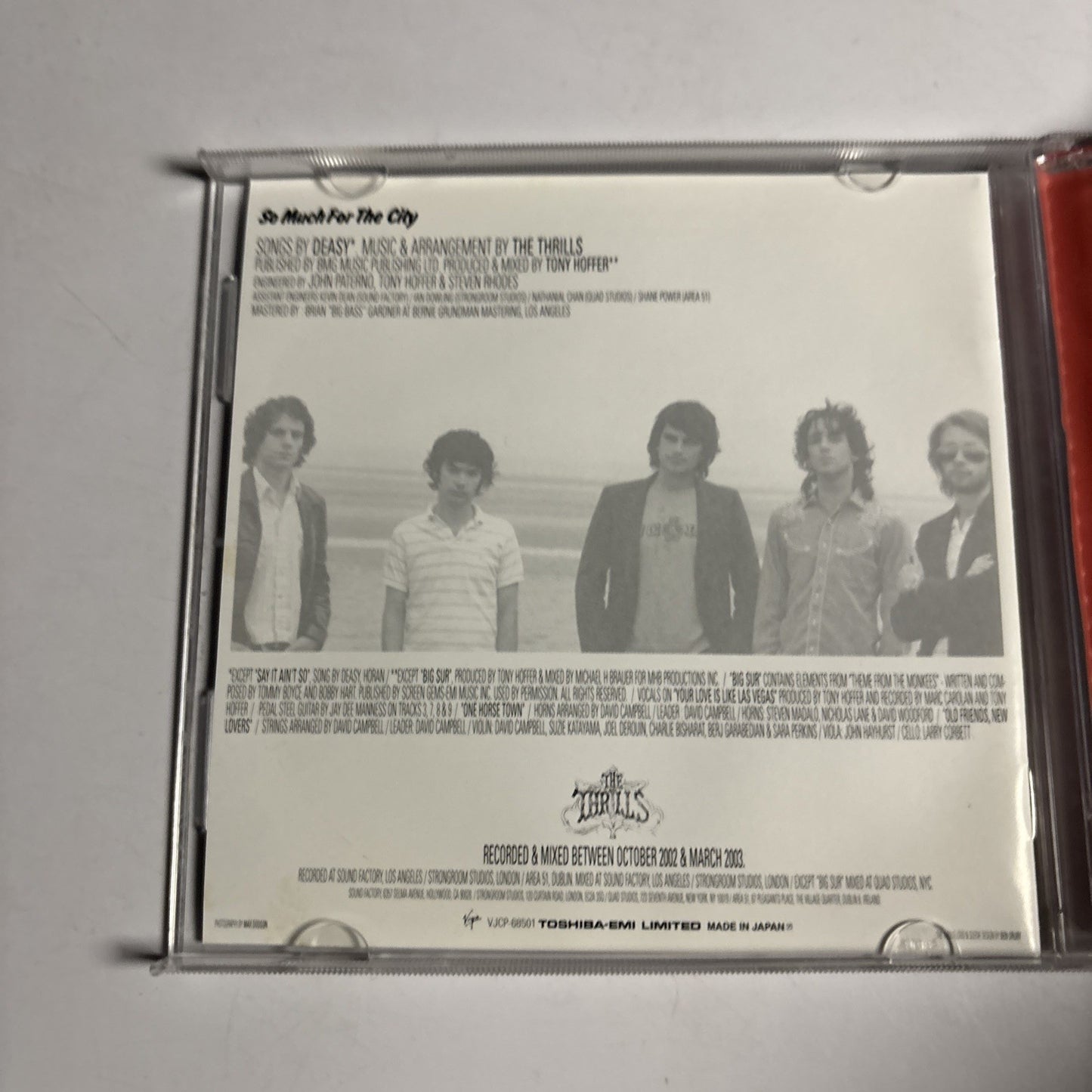 The Thrills – So Much For The City (CD, 2003) Japan obi VJCP-68501