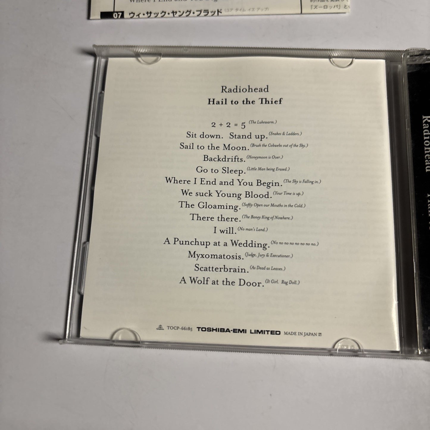 Radiohead – Hail To The Thief (CD, 2003) Japan Bonus Track TOCP-66185