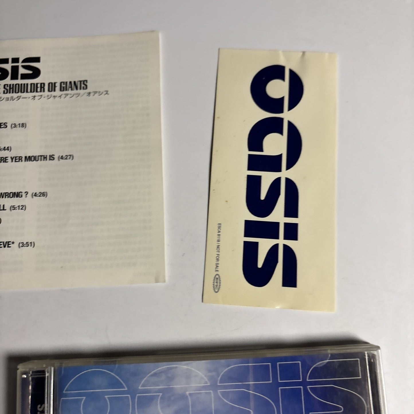 Oasis – Standing On The Shoulder Of Giants (CD, 2000) Japan Obi Sticker