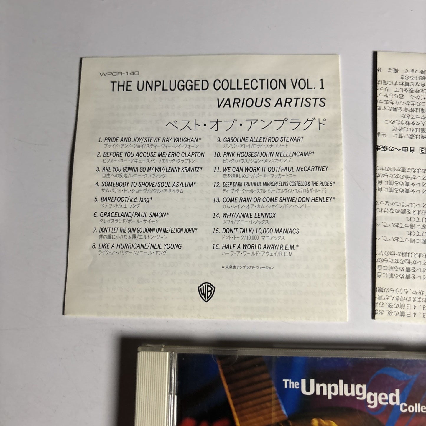 Various – The Unplugged Collection: Volume One (CD, 1994) Japan WPCR-140