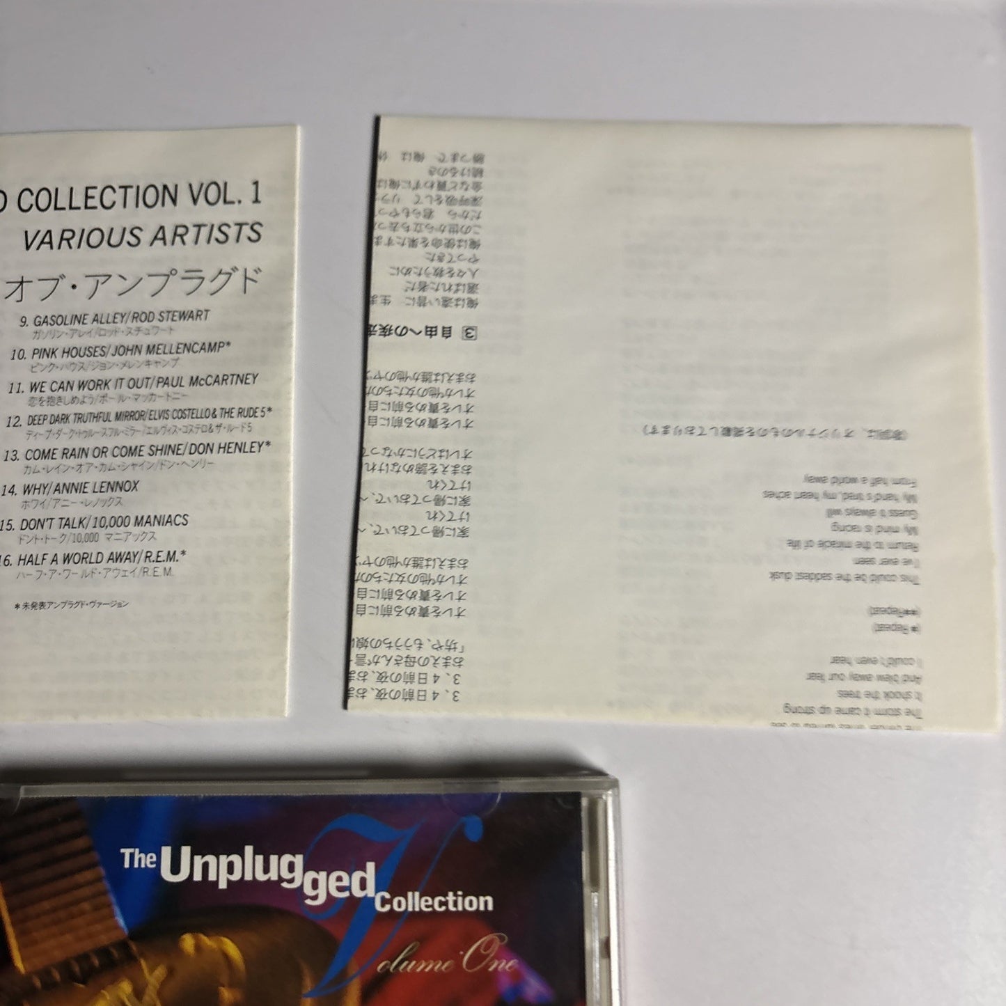 Various – The Unplugged Collection: Volume One (CD, 1994) Japan WPCR-140