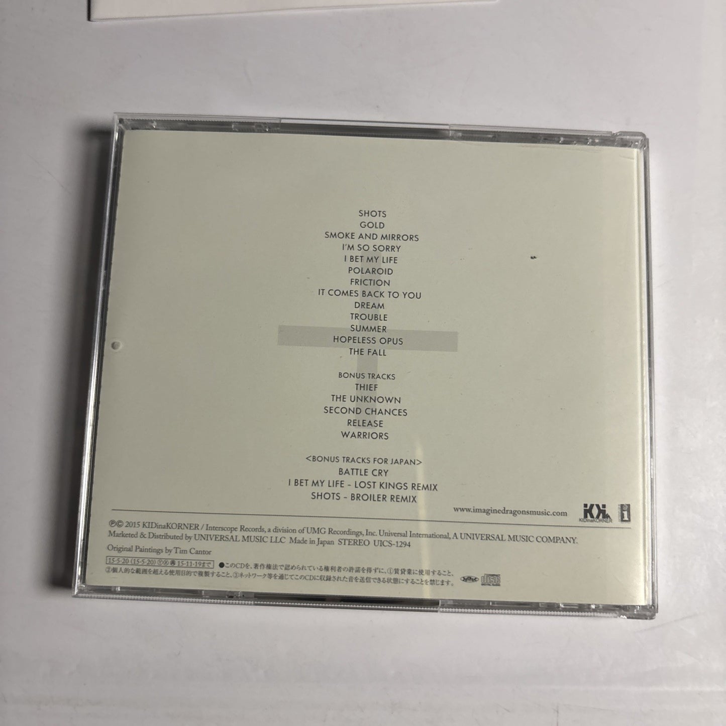 Imagine Dragons – Smoke + Mirrors (CD, 2015) Japan  UICS-1294