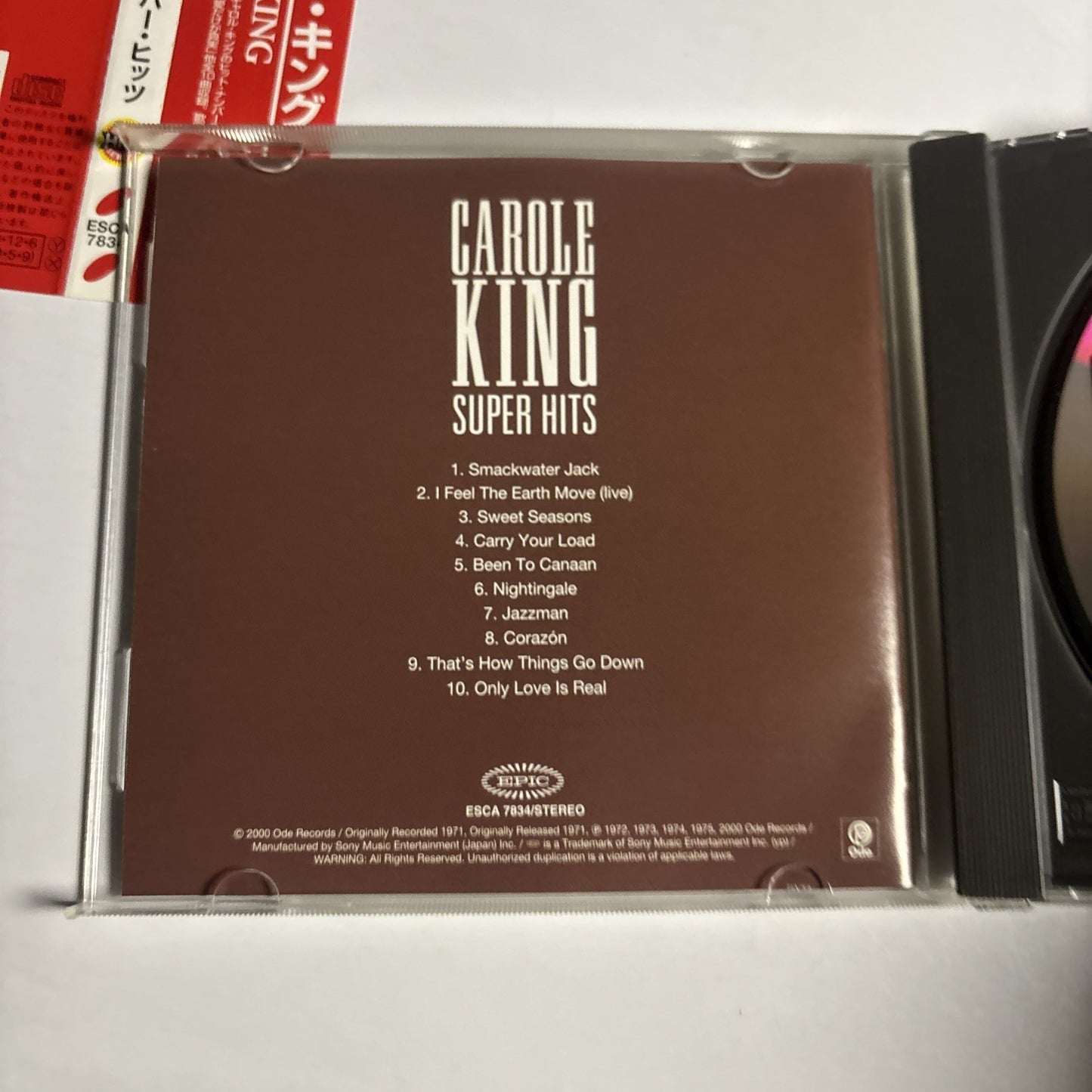 Carole King – Super Hits (CD, 2000) Japan obi ESCA 7834