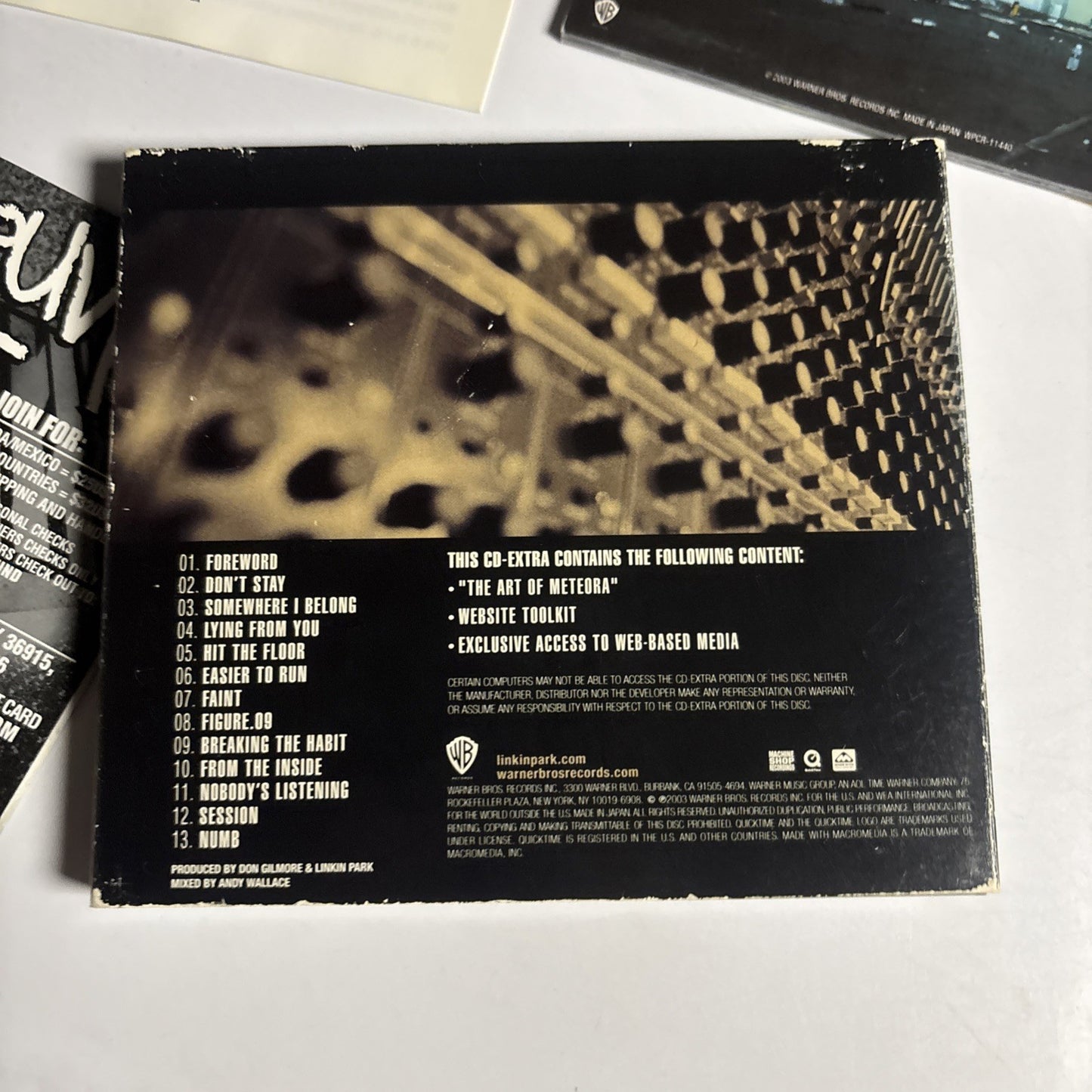 Linkin Park – Meteora (CD, 2003) Japan Sticker Digipak WPCR-11440