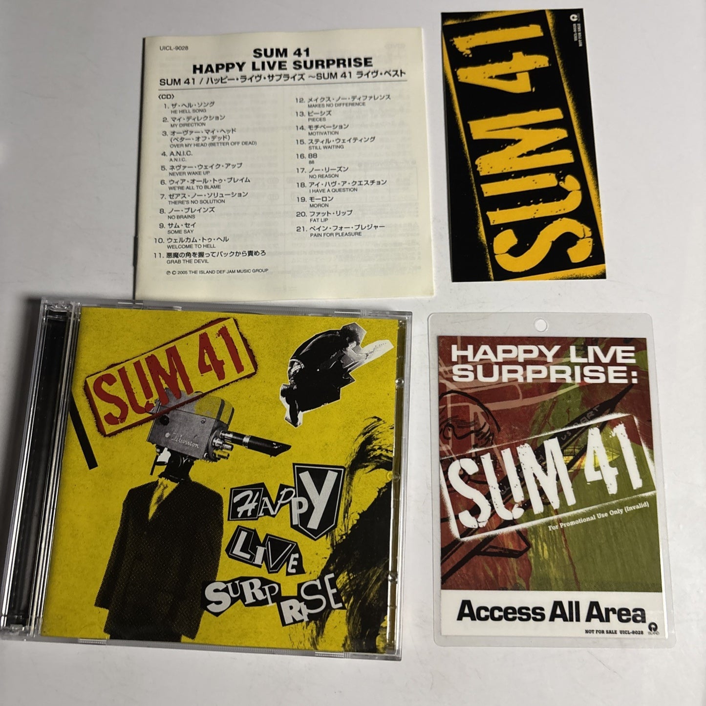 Sum 41 – Happy Live Surprise (CD + DVD, 2005) Japan Sticker UICL-9028