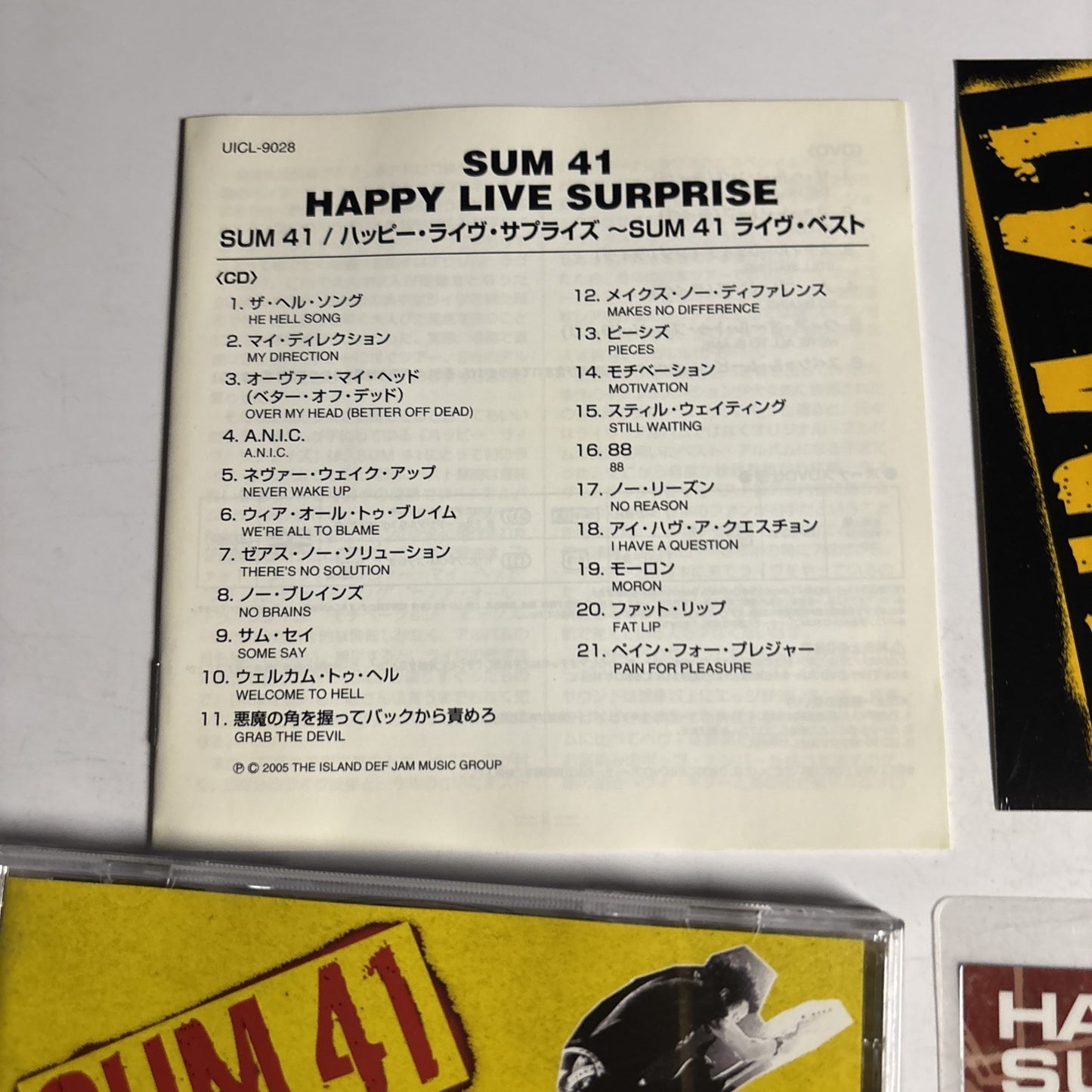 Sum 41 – Happy Live Surprise (CD + DVD, 2005) Japan Sticker UICL-9028