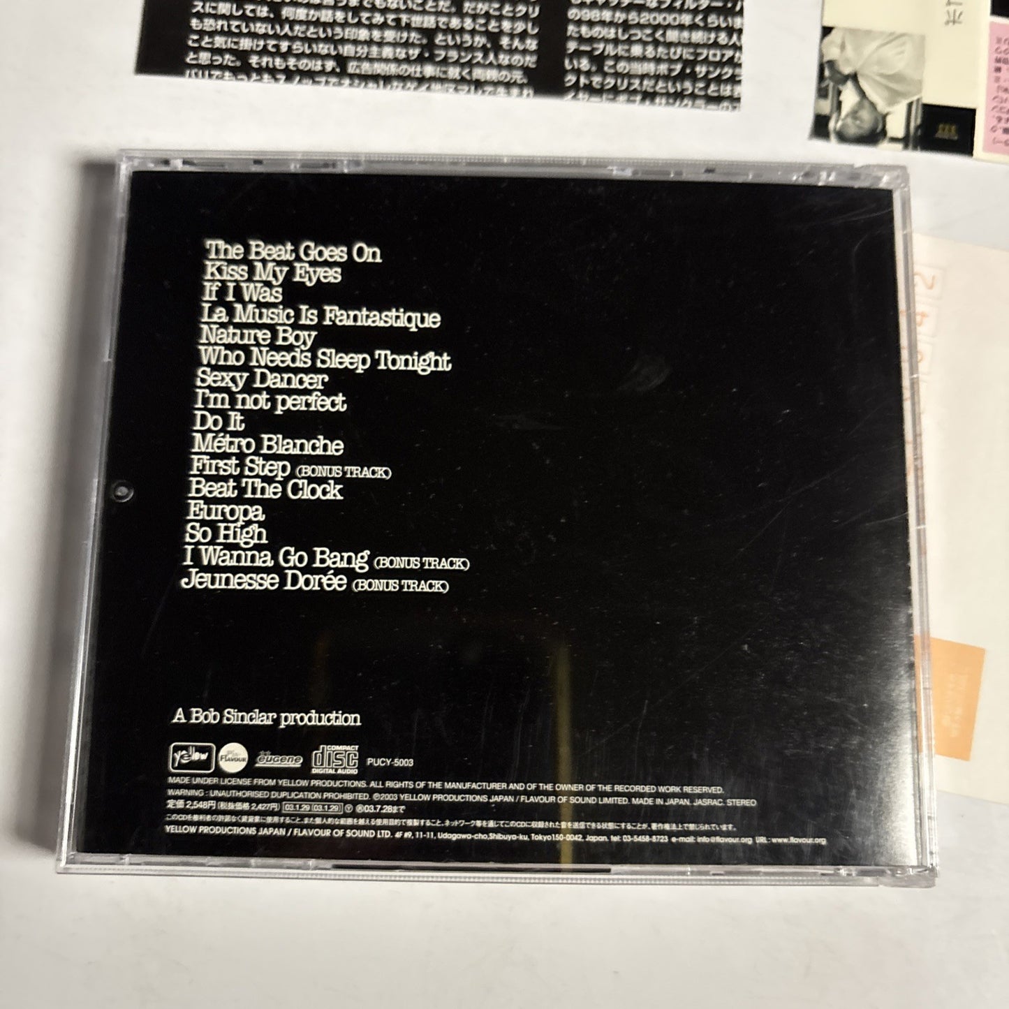 Bob Sinclar – III (CD, 2003) Japan Bonus Track Obi PUCY-5003