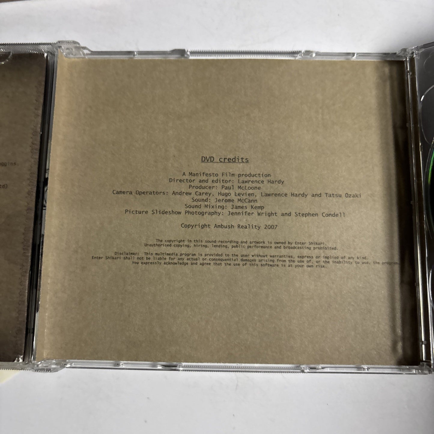 Enter Shikari – Take To The Skies (CD + DVD, 2007) Japan Obi DVDAMBR001J