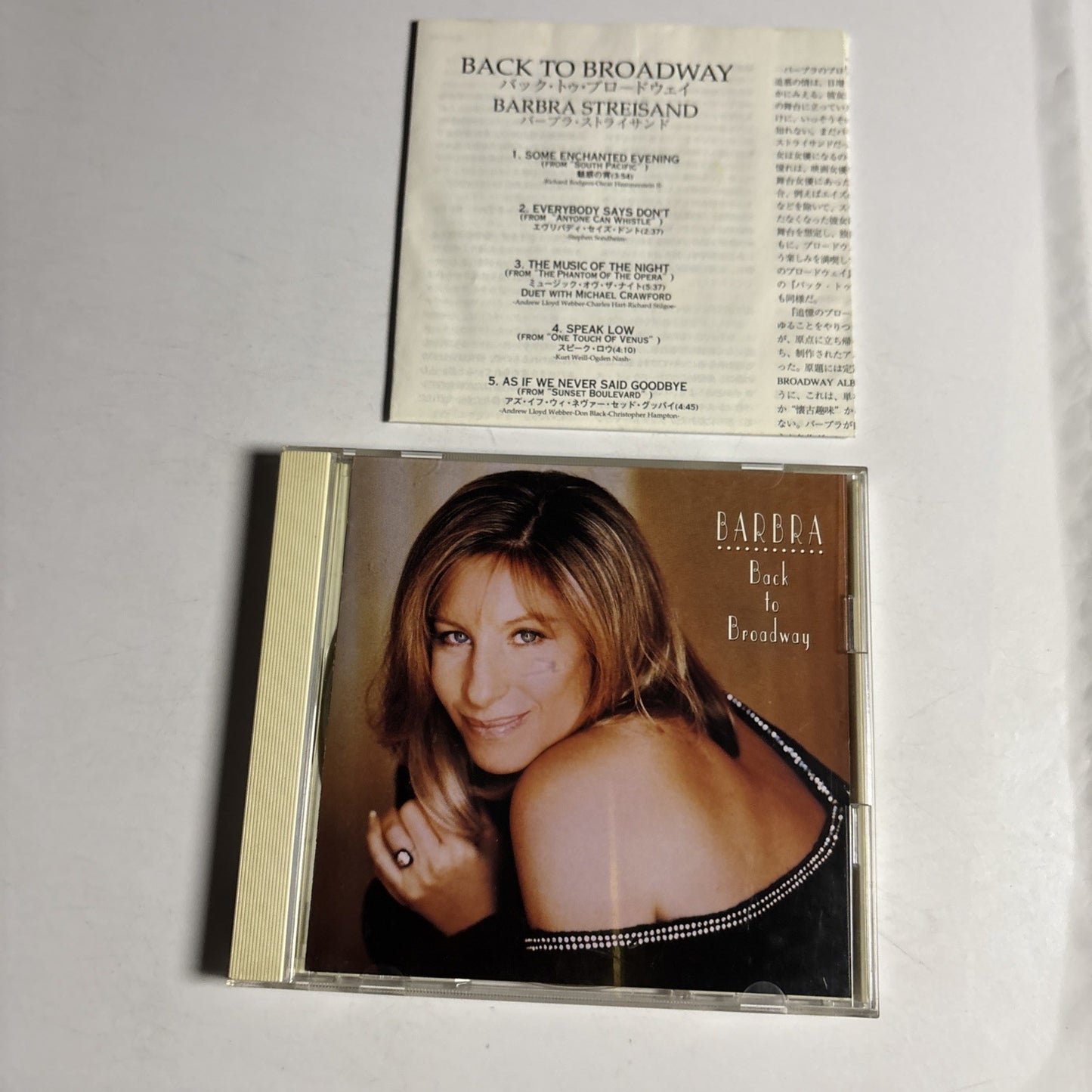 Barbra Streisand – Back To Broadway (CD, 1993) Japan SRCS 6778
