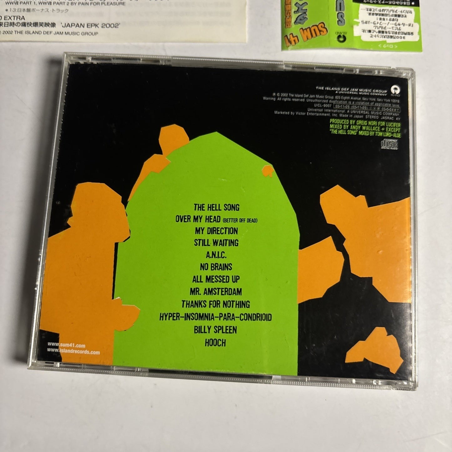 Sum 41 – Does This Look Infected? (CD, 2002)  Japan Bonus Track Obi UICL-9007