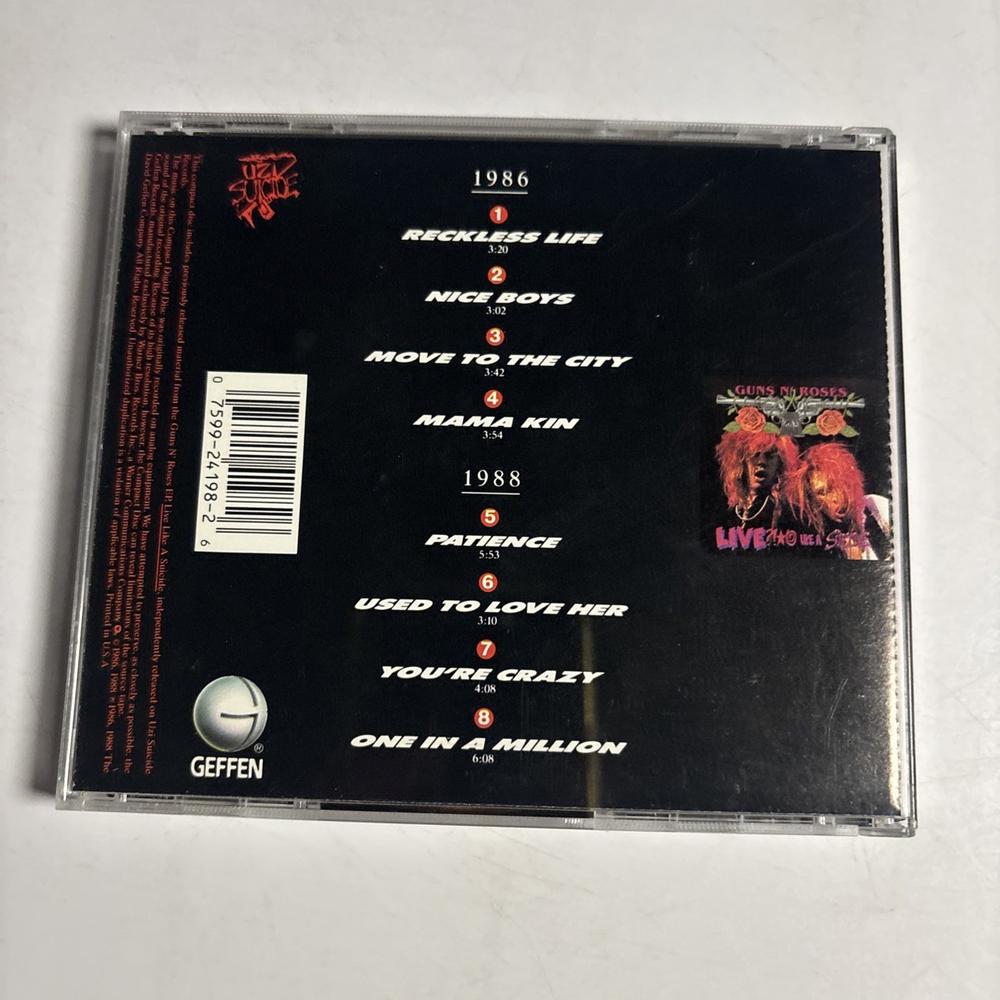 Guns N' Roses – G N' R Lies (CD, 1988) Europe 924 198-2