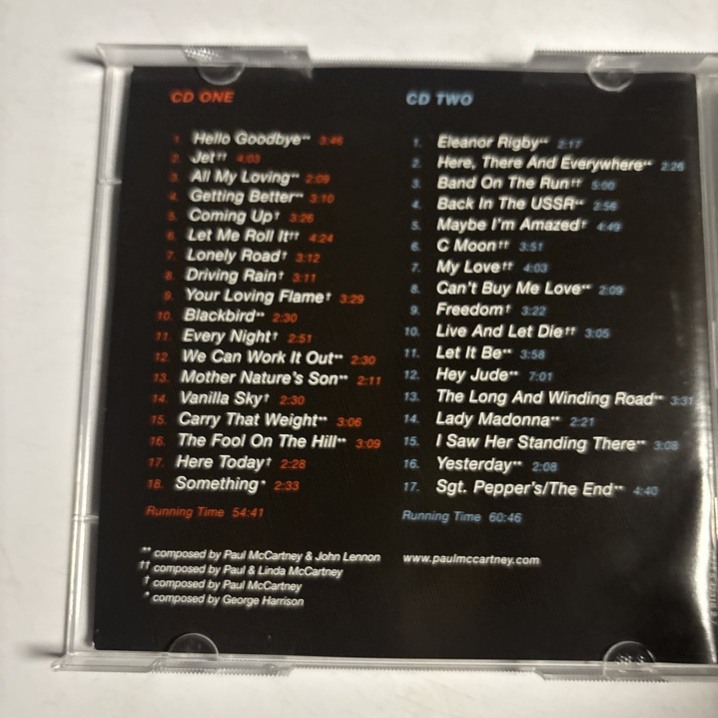Paul McCartney – Back In The U.S. (CD, 2002) CDP 7243 5 42318 2 7
