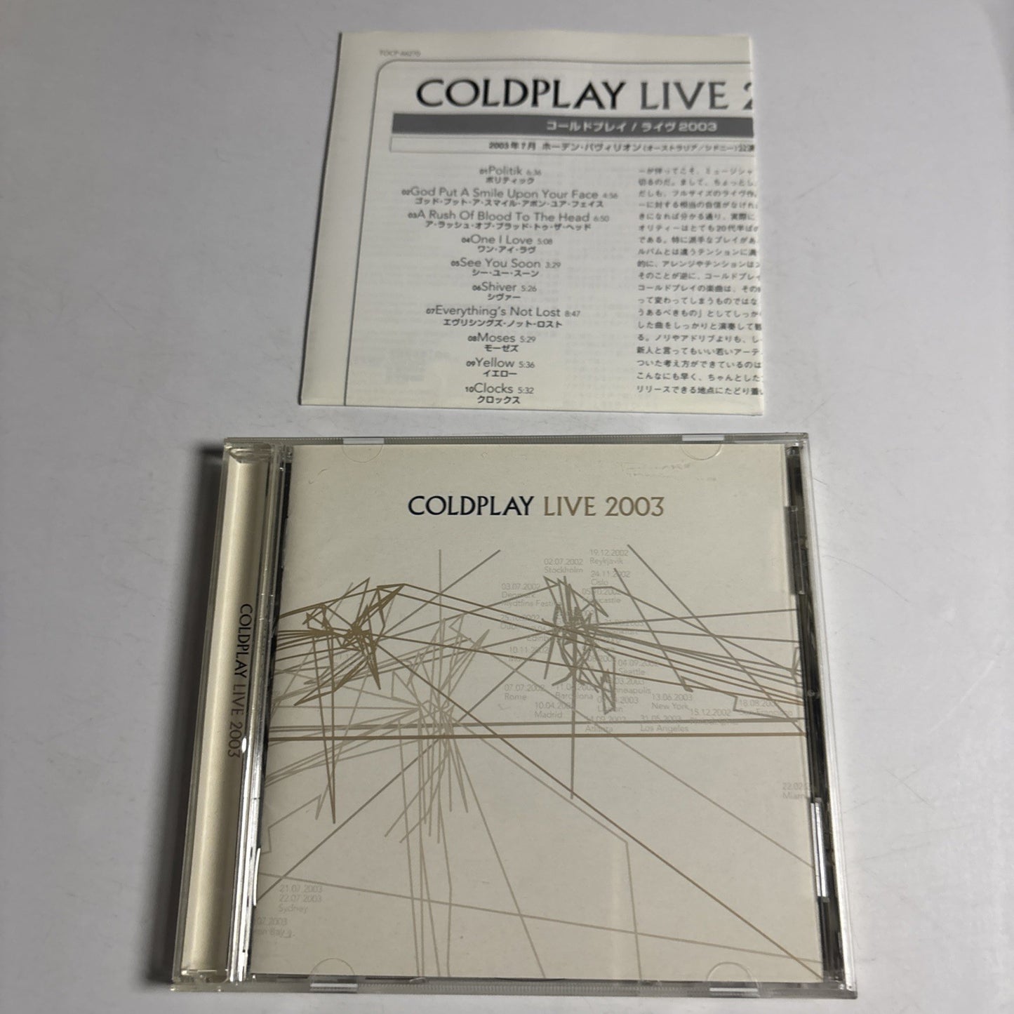 Coldplay – Live 2003 (CD, 2003) Japan TOCP-66270