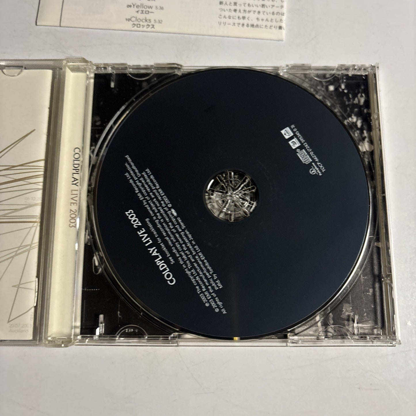Coldplay – Live 2003 (CD, 2003) Japan TOCP-66270