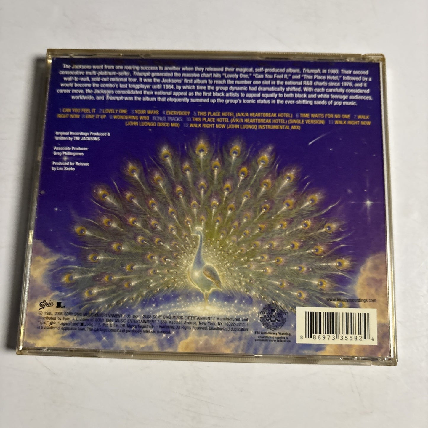 The Jacksons – Triumph (CD, 2008) US 88697 33558 2