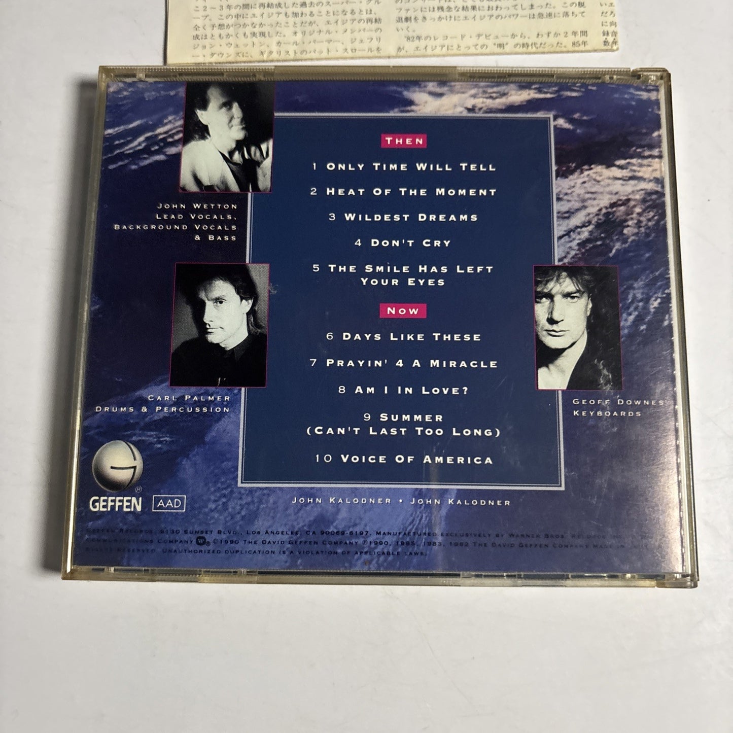 Asia – Then & Now (CD, 1990) Japan WPCP-3593