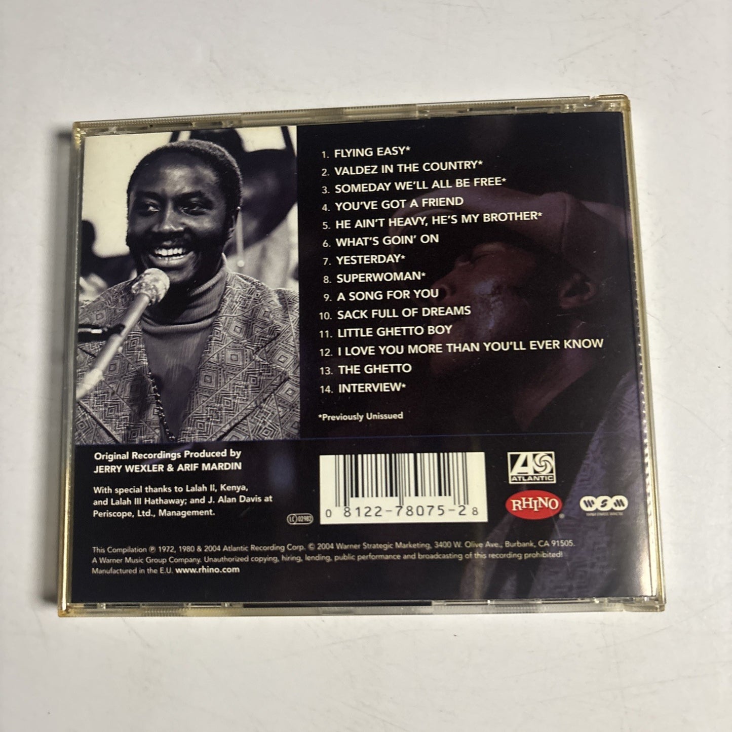 Donny Hathaway – These Songs For You, Live! (CD, 2004) Europe 8122-78075-2