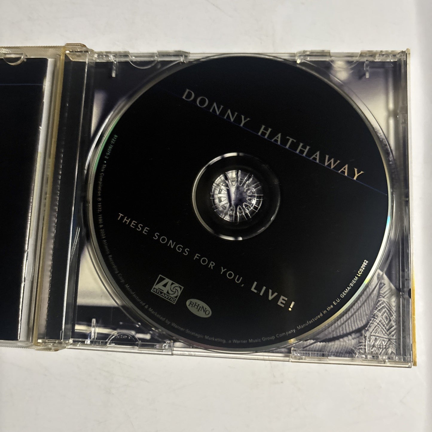 Donny Hathaway – These Songs For You, Live! (CD, 2004) Europe 8122-78075-2