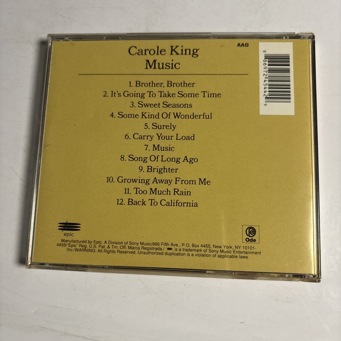 Carole King – Music (CD, 1971) US EK 34949