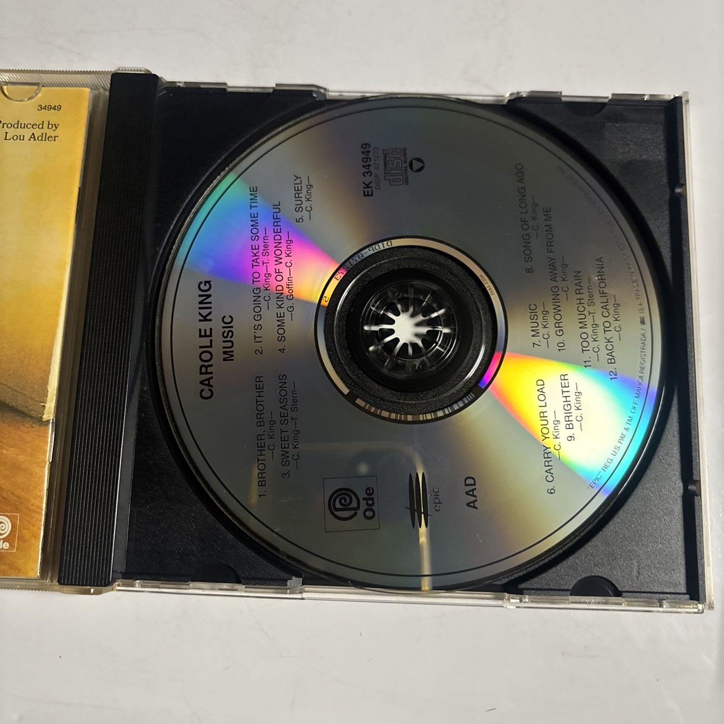 Carole King – Music (CD, 1971) US EK 34949