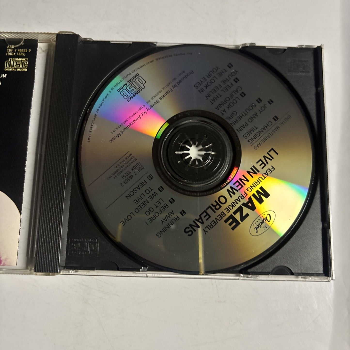 Maze Featuring Frankie Beverly – Live In New Orleans (CD, 1987) US CDP 7 46659 2