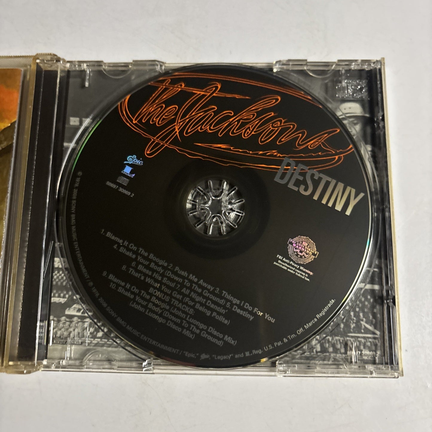 The Jacksons – Destiny (CD, 2008) US 88697 30869 2