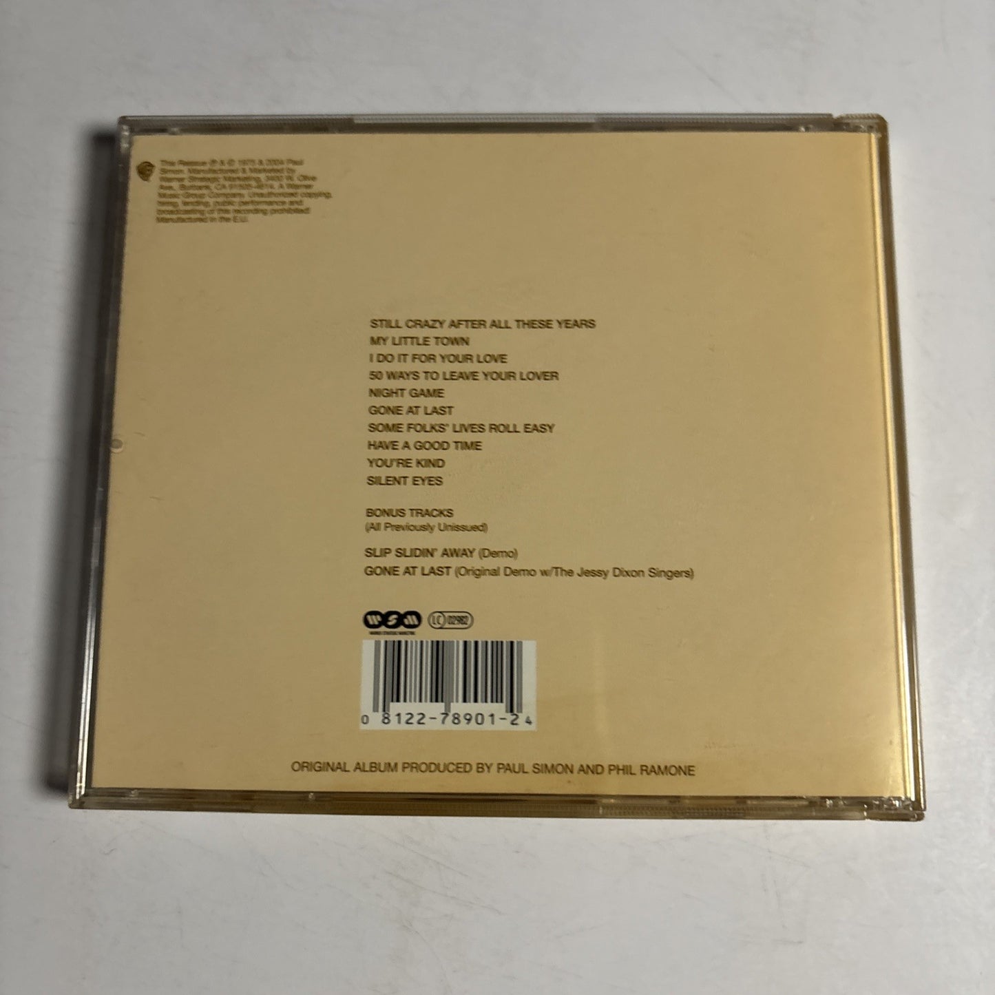 Paul Simon – Still Crazy After All These Years (CD, 2004) Europe 8122-78901-2