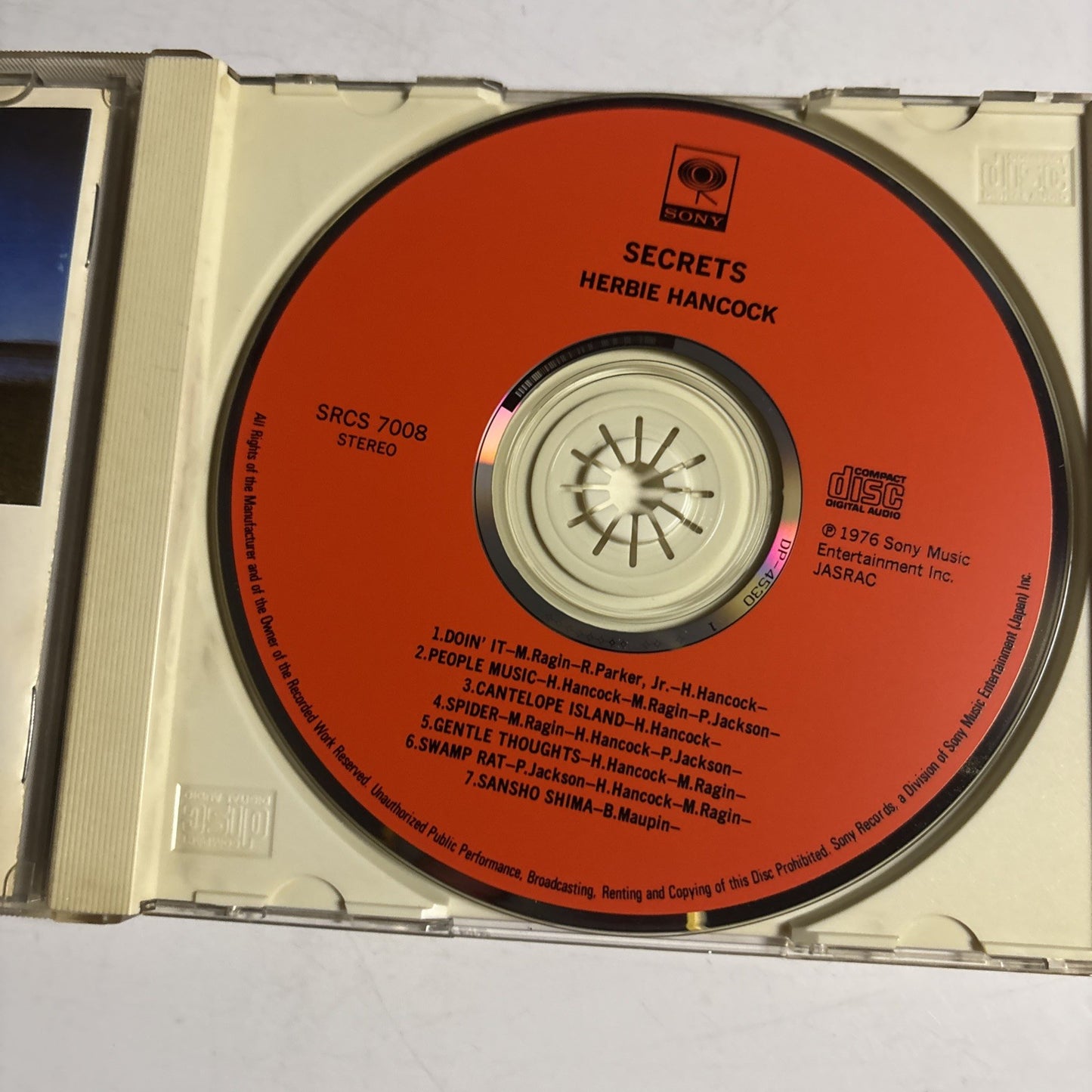 Herbie Hancock – Secrets (CD, 1991) Japan SRCS 7008