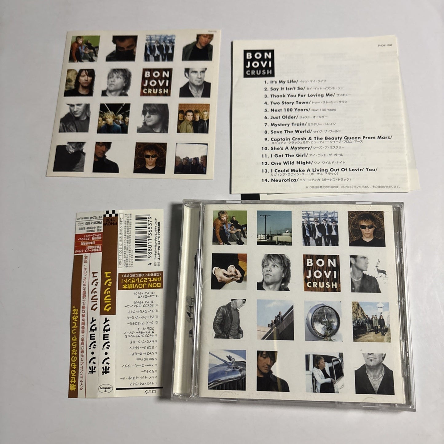 Bon Jovi – Crush (CD, 2000) Japan Bonus Track Obi Sticker PHCW 1100