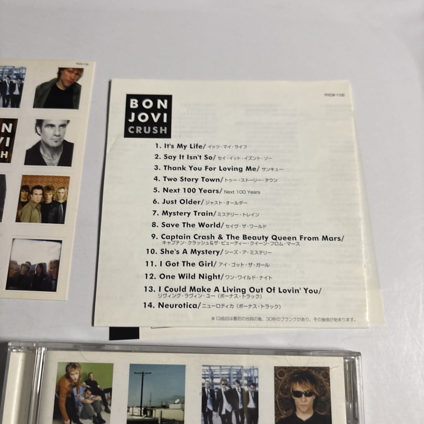 Bon Jovi – Crush (CD, 2000) Japan Bonus Track Obi Sticker PHCW 1100
