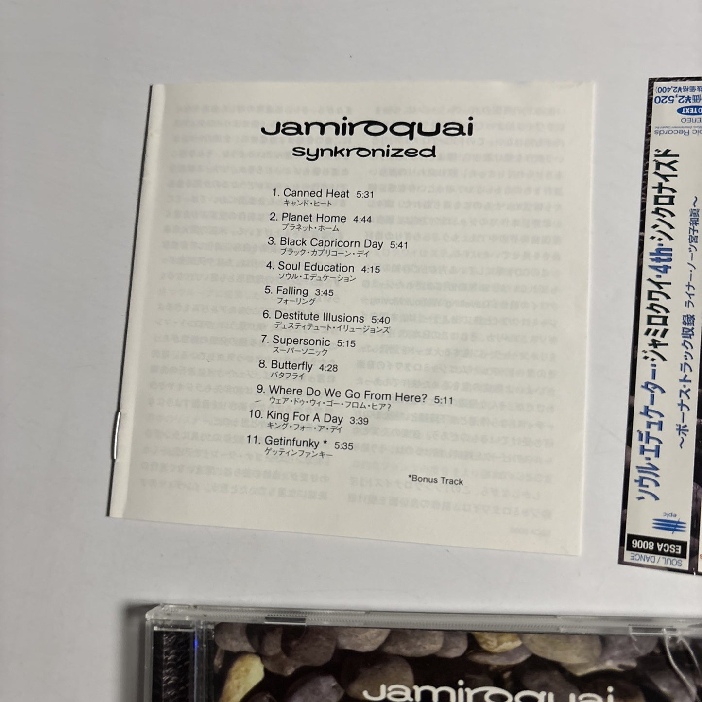 Jamiroquai – Synkronized (CD, 1999) Japan Bonus Track Obi ESCA 8006