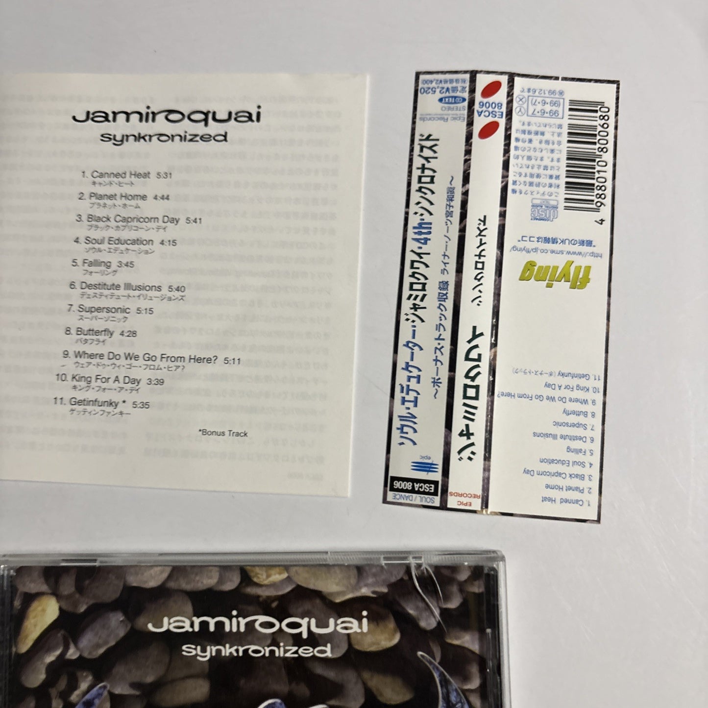 Jamiroquai – Synkronized (CD, 1999) Japan Bonus Track Obi ESCA 8006