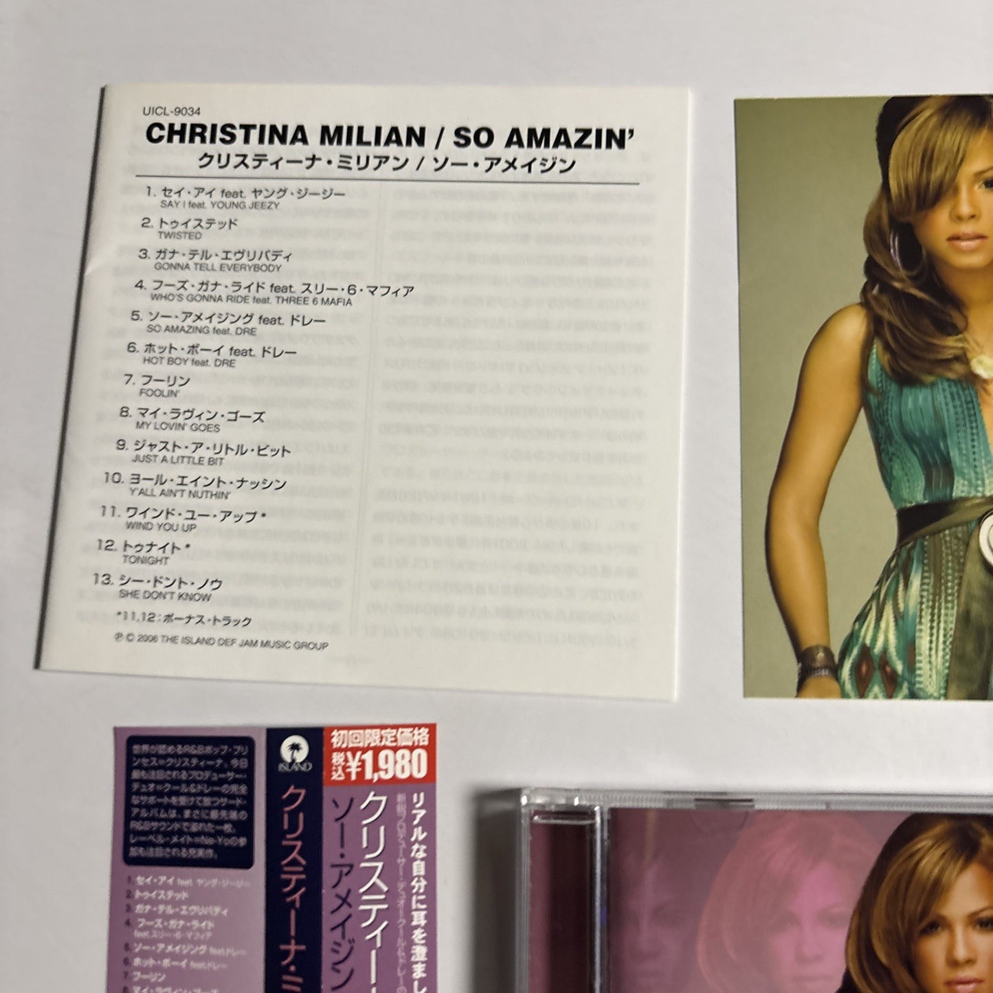 Christina Milian – So Amazin' (CD, 2006) Japan Bonus Track Obi Sticker UICL-9034