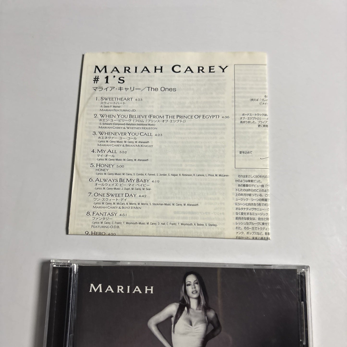 Mariah Carey – #1's (CD, 1998) Japan Bonus Track SRCS 8820