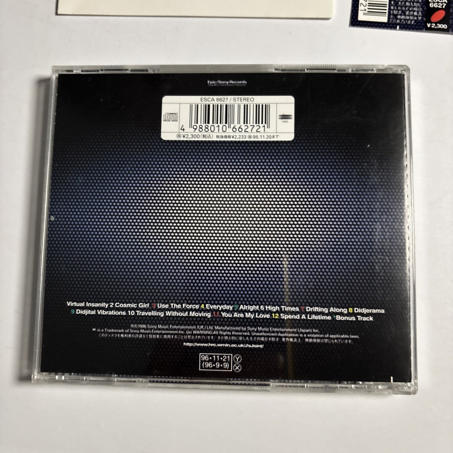 Jamiroquai – Travelling Without Moving (CD, 1996)  Japan Bonus Track ESCA 6627