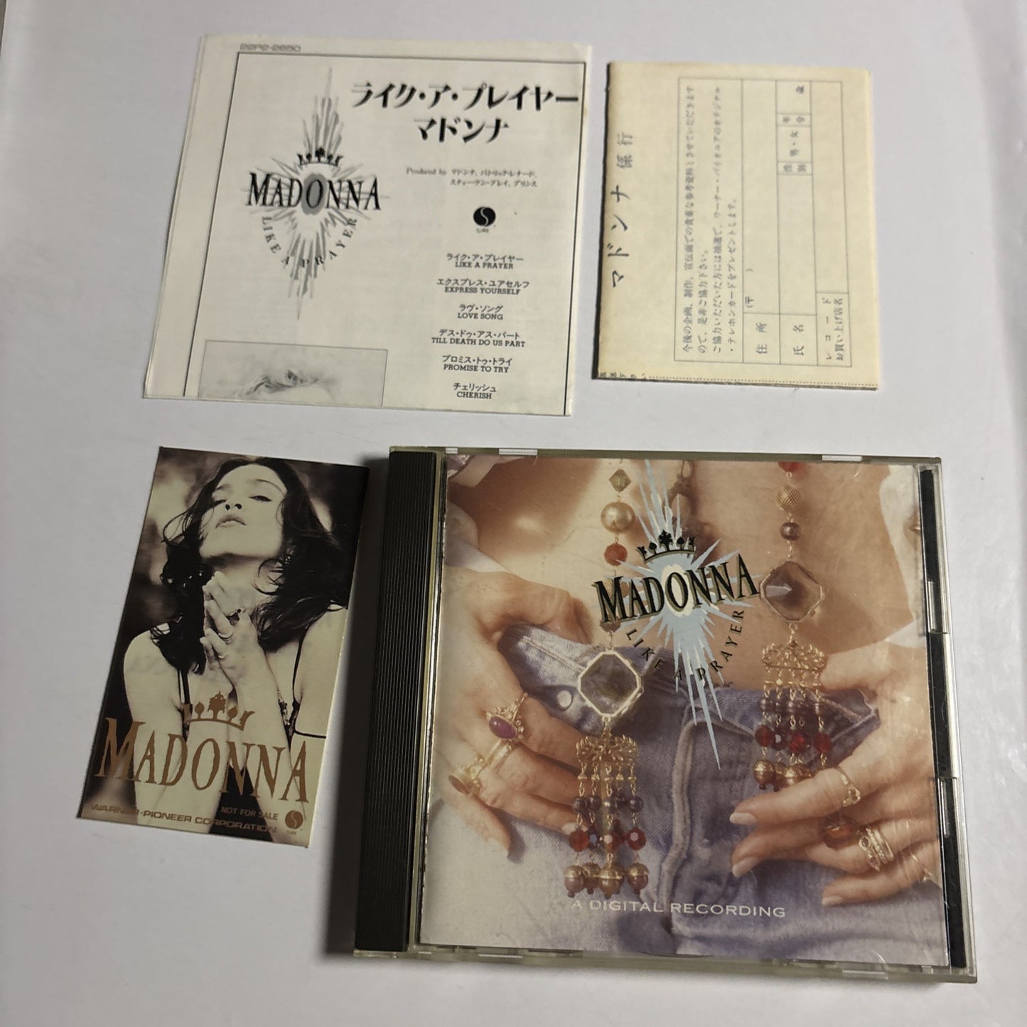 Madonna – Like A Prayer (CD, 1989) Japan Sticker 22P2-2650