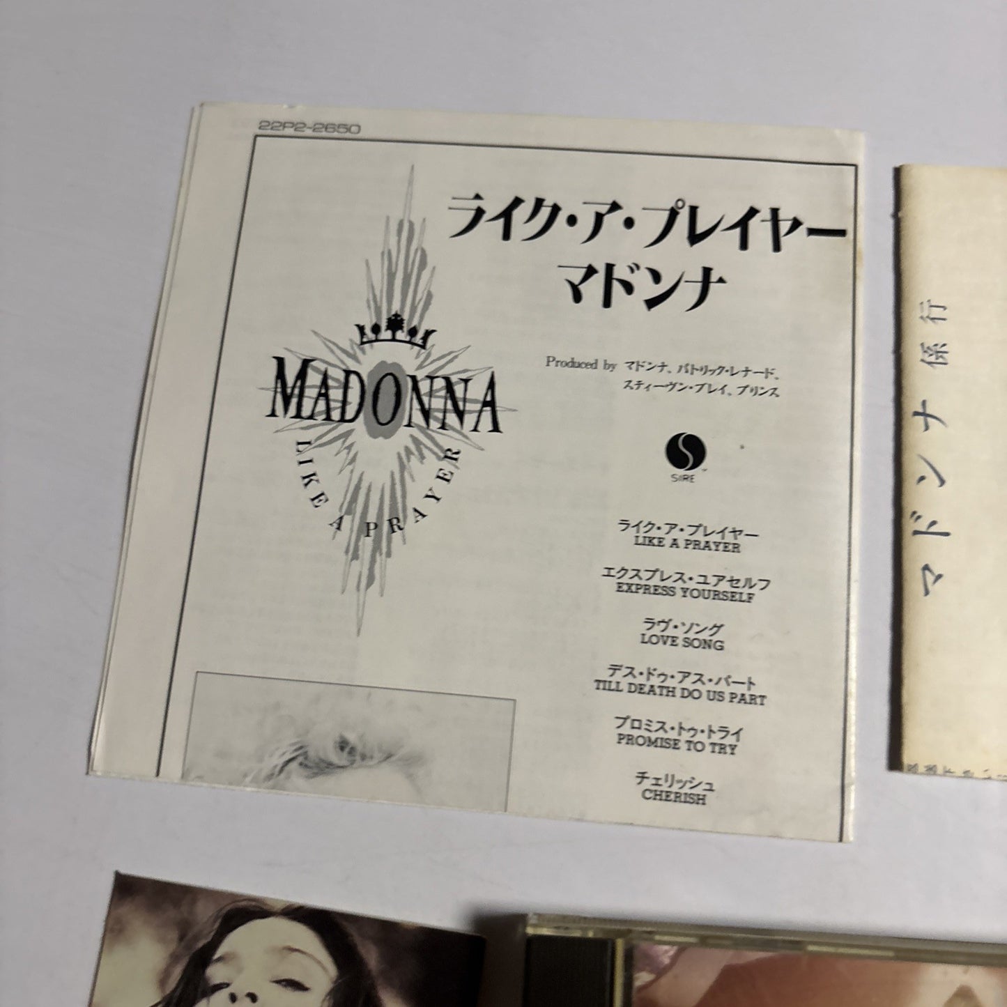 Madonna – Like A Prayer (CD, 1989) Japan Sticker 22P2-2650
