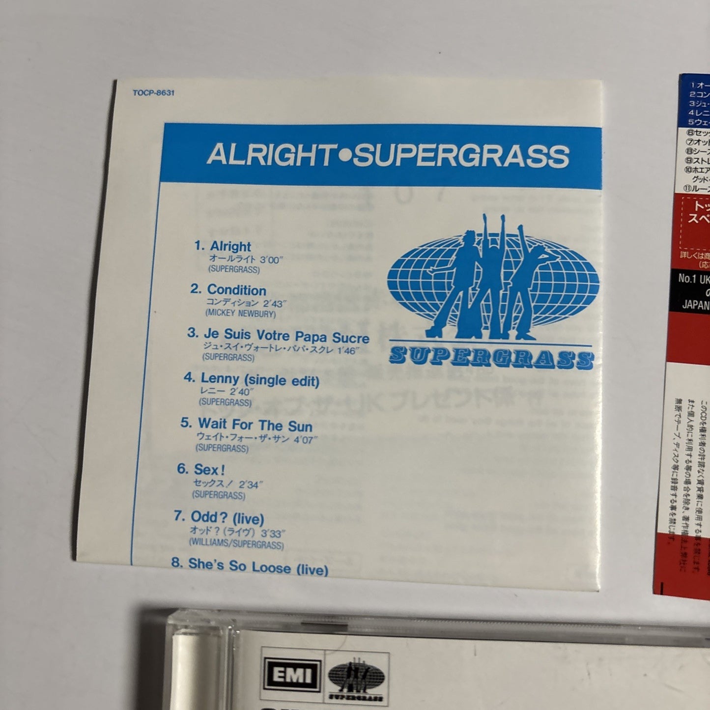 Supergrass – Alright (CD, 1995) Japan Bonus Track Obi TOCP-8631