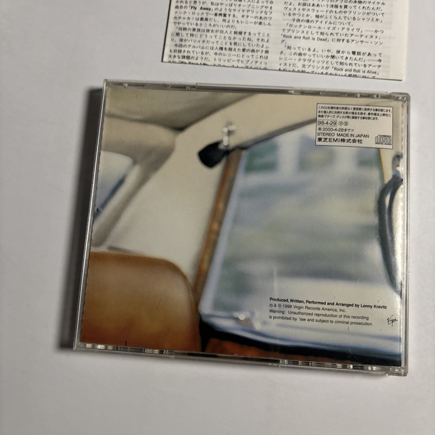 Lenny Kravitz – 5 (CD, 1998) Japan Japan Bonus Track VJCP-25400