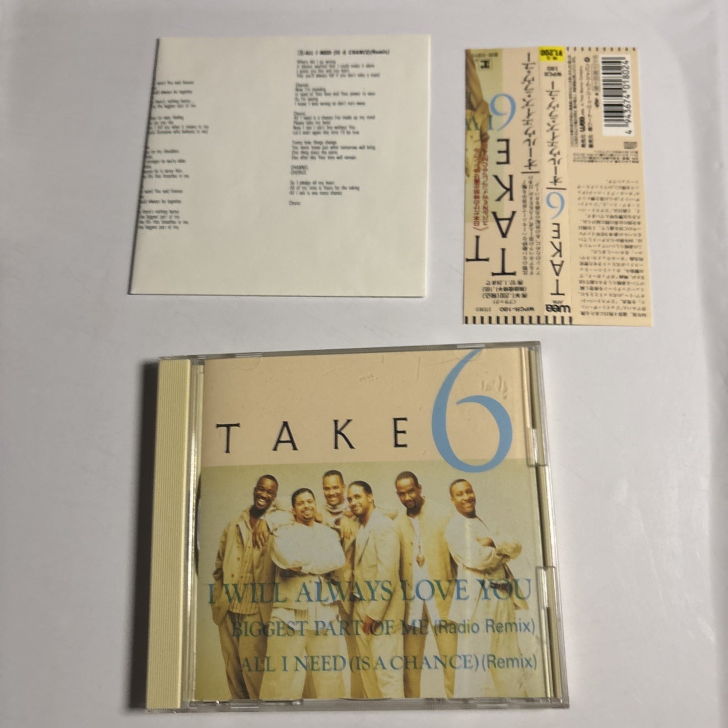 Take 6 – I Will Always Love You (CD, 1995) Japan obi WPCR 180