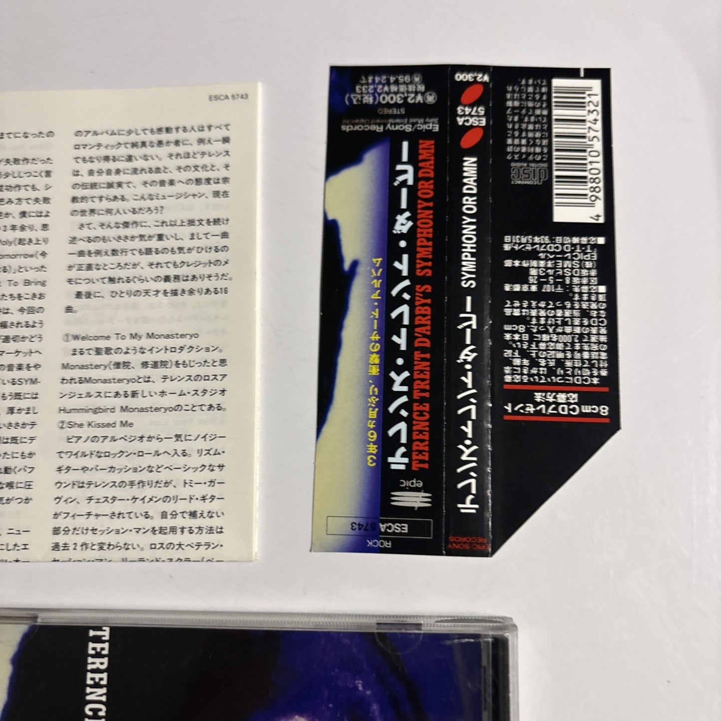 Terence Trent D'Arby's Symphony Or Damn (CD, 1993) Japan ESCA 5743 Obi