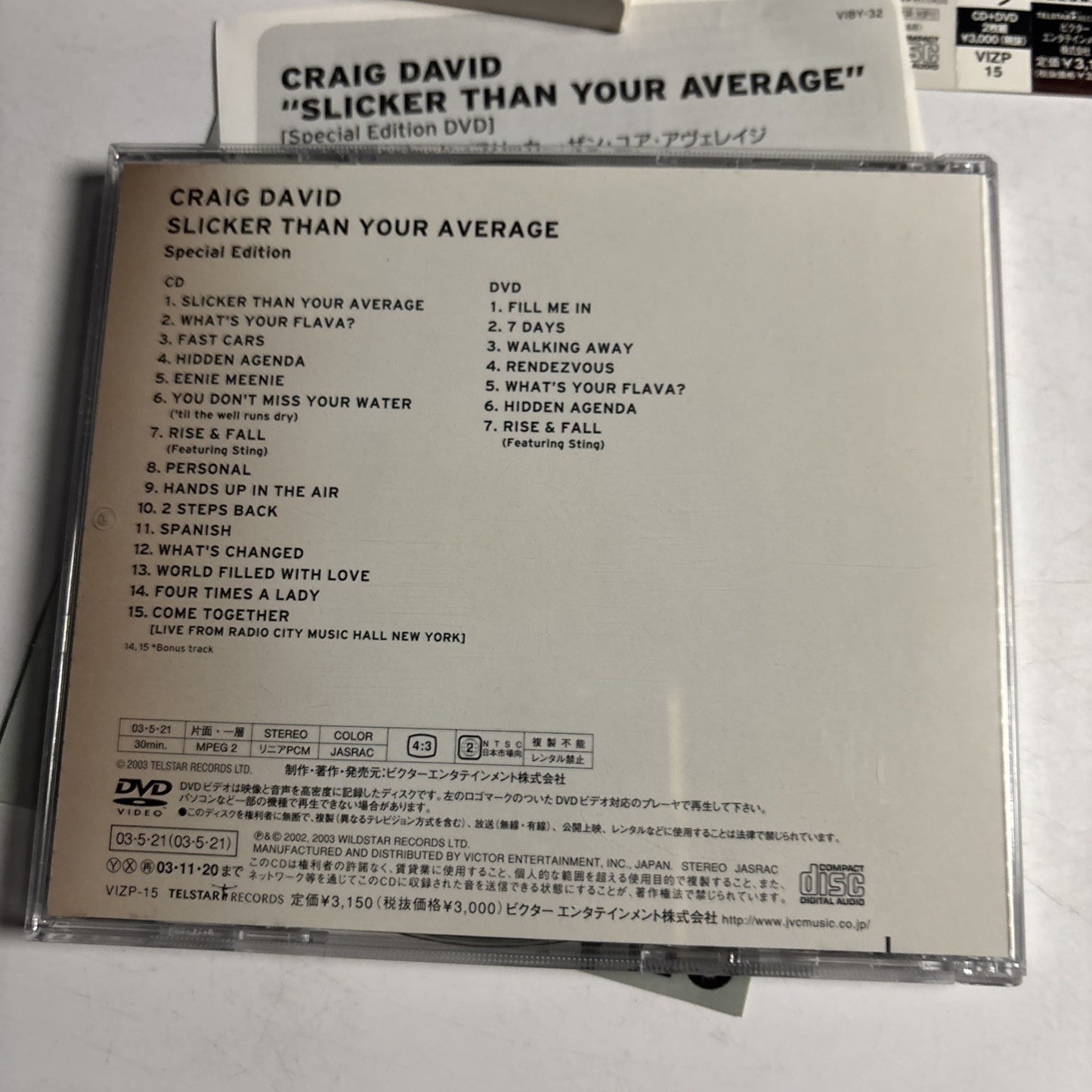 Craig David – Slicker Than Your Average (CD, 2002) Japan VICP-62119